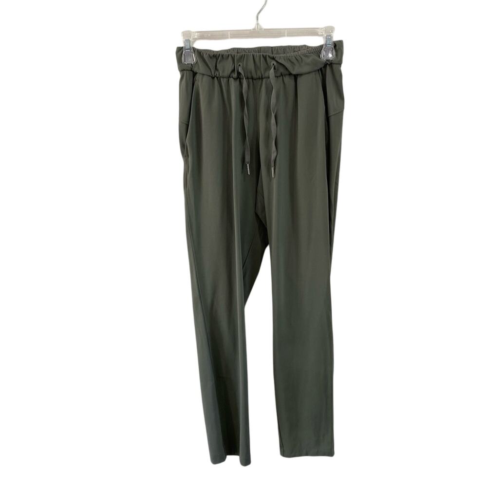 Lululemon On The Fly 7/8 Olive Green Tapered Ankle Athletic Pants W5BPNS Sz 2